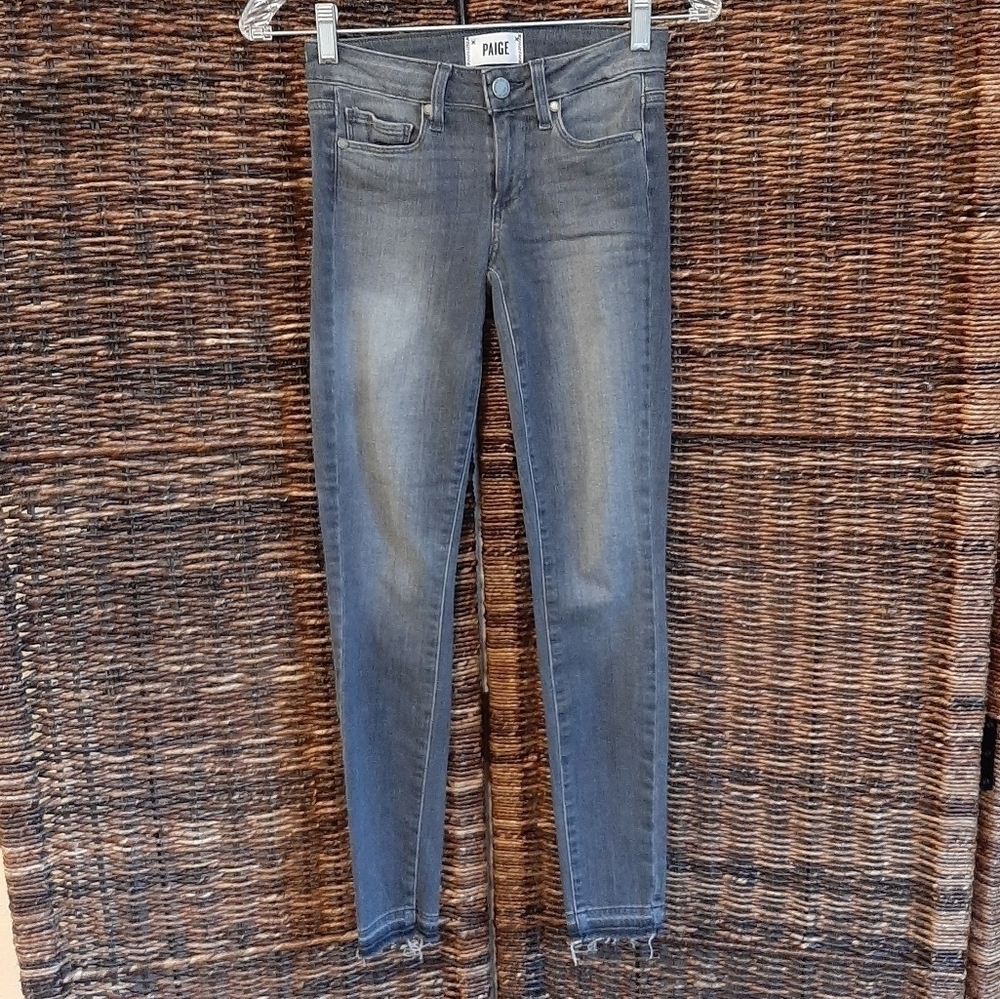 Paige Women's Jeans Verdugo Ankle Skinny Denim Grey Gemma Trendy Preppy Boho 24